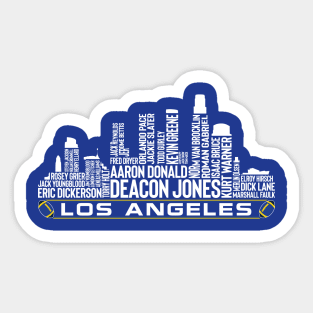 Los Angeles Football Team All Time Legends, Los Angeles City Skyline Sticker